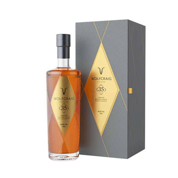 Wolfcraig 35 Year Old Premium Blended Grain Scotch Whisky 46.8% 0.7L, Spirits