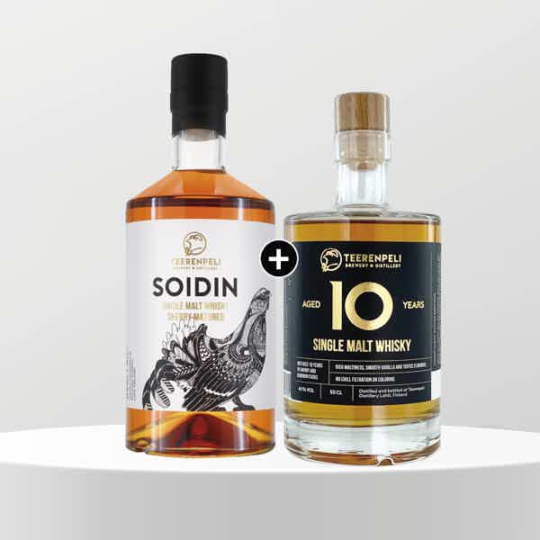 TEERENPELI SOIDIN & AGED 10 YEARS BUNDLE: TEERENPELI SOIDIN 40 % 70 cl, TEERENPELI AGED 10 YEARS 43 %, 50 cl