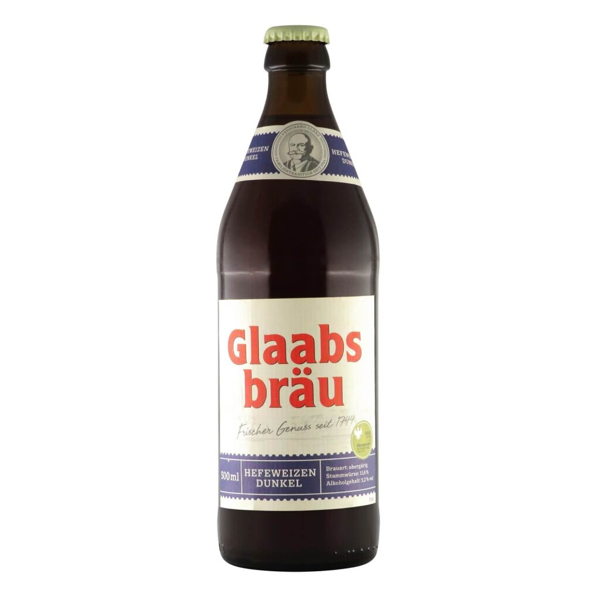 Glaabsbräu Hefeweizen Dunkel 0,5l 5.2% 0.5L, Beer