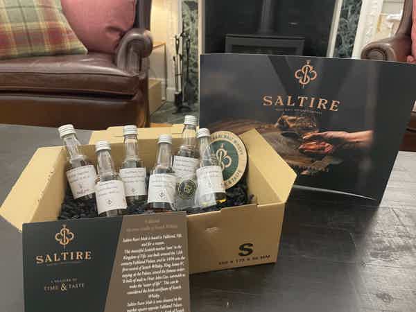 Saltire Rare Malt, Intro Tasting Pack: Royal Brackla 17yo 5cl Mini, Tamnavulin 17yo 5cl Mini, Cigar Malt, Speyside, 18yo, 5cl Mini, Ardmore 14yo, 5cl Mini, Falkland Speyside 5cl, Dailuaine 14yo 5cl mini
