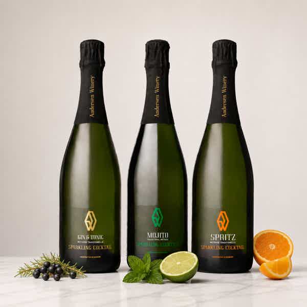 3 Sparkling Cocktails: Sparkling Mojito, Spritz, Sparkling Gin & Tonic ØKO (211002)