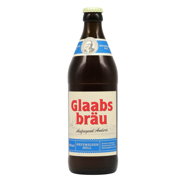 Glaabsbräu Hefeweizen Hell 0,5l 5.2% 0.5L, Beer