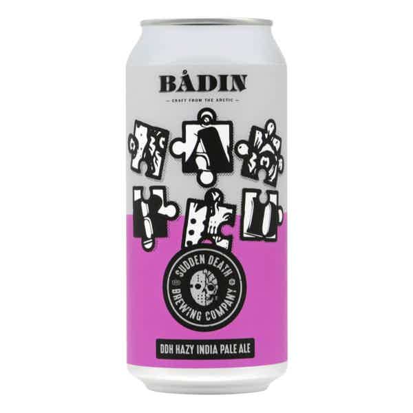 Sudden Death x Bådin Know No Pieces Fit DDH Hazy IPA 0,44l 6.0% 0.44L, Beer