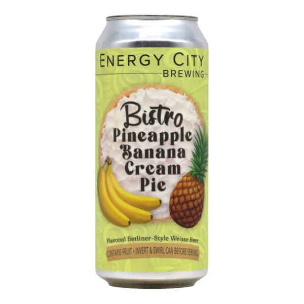 Energy City Bistro Pineapple Banana Cream Pie Fruited Sour Berliner Weisse 0,473l 6.5% 0.473L, Beer
