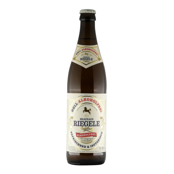 Riegele Hell Alkoholfrei 0,5l 0.1% 0.5L, Beer