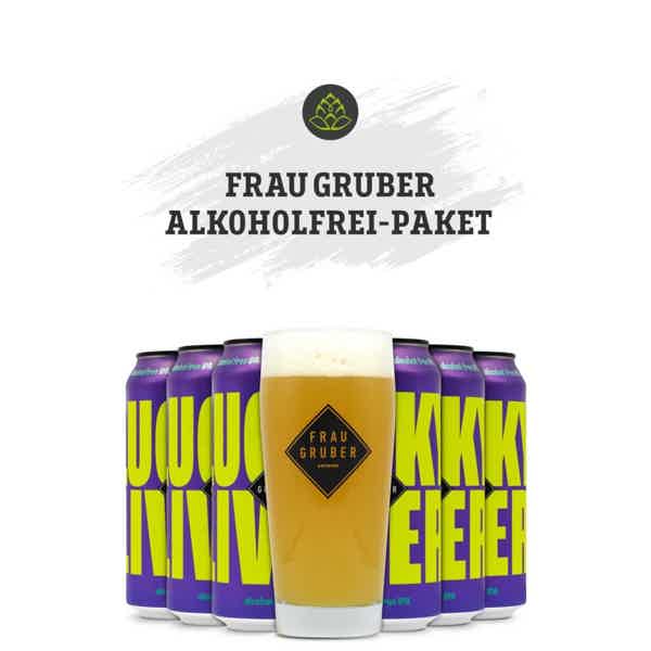 FrauGruber Lucky Liver Alkoholfrei Paket 6x0,44l + Glas 0.5% 0.44L, Beer