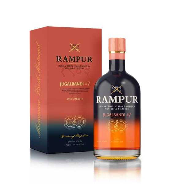 Rampur Jugalbandi #7 Indian Single Malt Whisky 56.7% 0.7L, Spirits