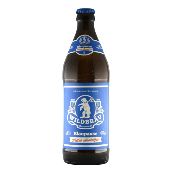 Wildbräu Blaupause Hell Alkoholfrei 0,5l 0.5% 0.5L, Beer