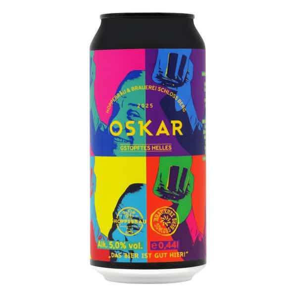 Hoppebräu x Brauerei Schloss Berg Oskar Gestopftes Helles 0,44l 5.0% 0.44L, Beer