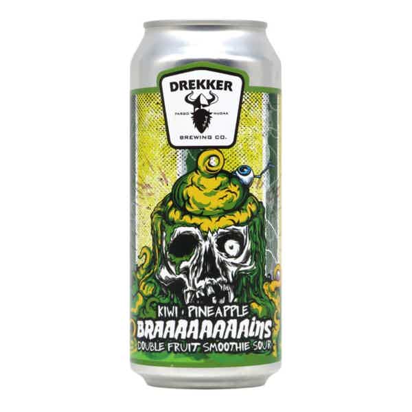 Drekker Braaaaaaaains - Kiwi Pineapple Smoothie Pastry Sour 0,473l 6.3% 0.473L, Beer
