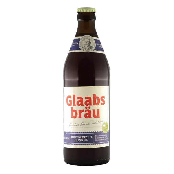 Glaabsbräu Hefeweizen Dunkel 0,5l 5.2% 0.5L, Beer