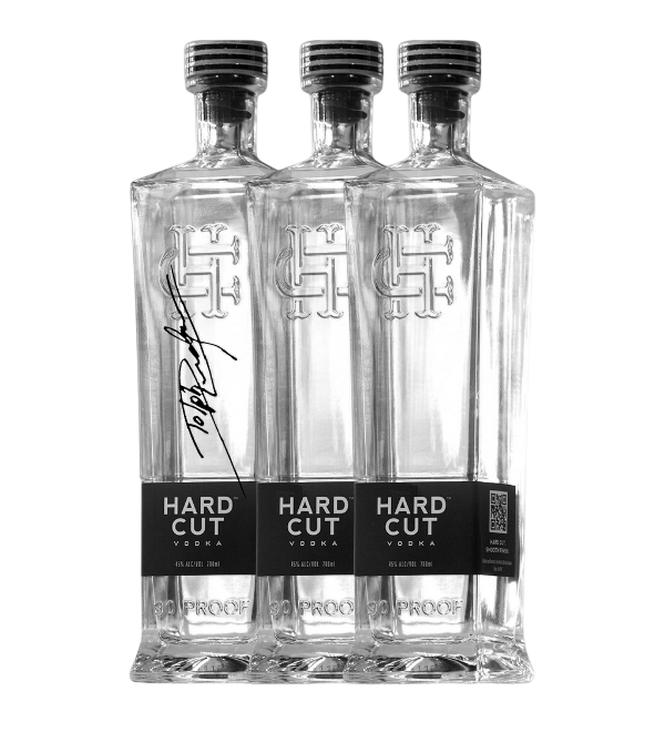 3 x 1000ml – Signed Bottle Bundle: HARD CUT VODKA 1L, HARD CUT VODKA 1L (SIGNED)