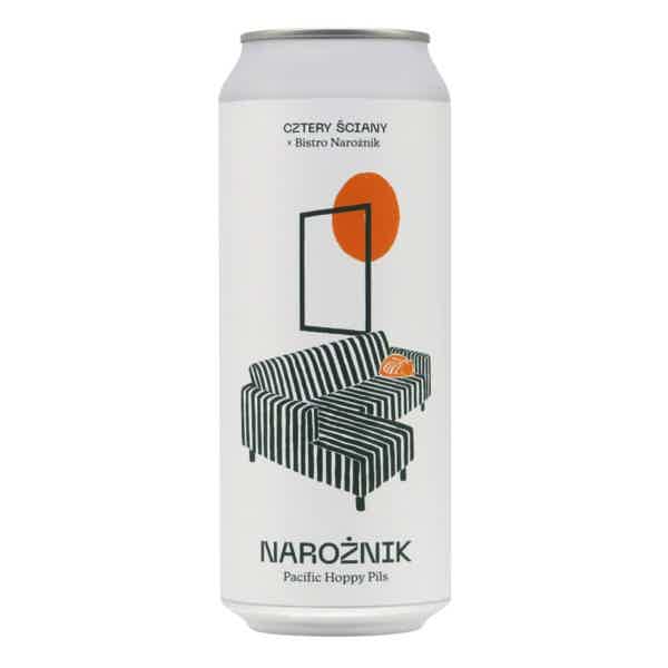 Four Walls NAROŻNIK Pacific Hoppy Pils 0,5l 4.7% 0.5L, Beer