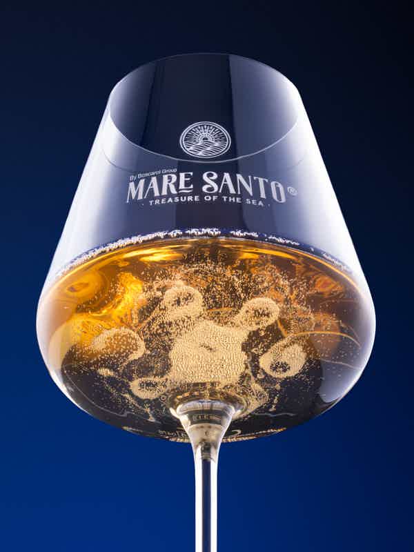 MARE SANTO SET OF 6 UNIQUE SPARKLING WINE GLASS