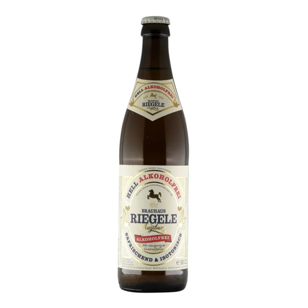 Riegele Hell Alkoholfrei 0,5l 0.1% 0.5L, Beer