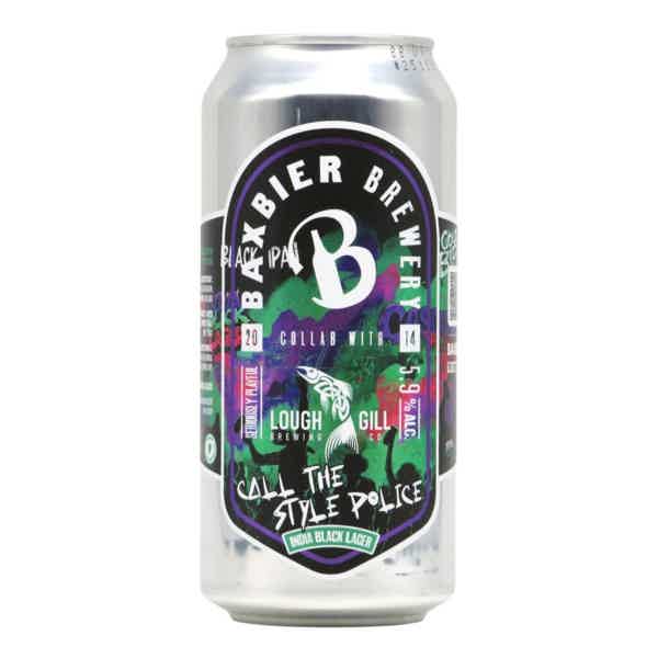 Baxbier/Lough Gill Brewery Call The Style Police India Black Lager 0,44l 5.9% 0.44L, Beer