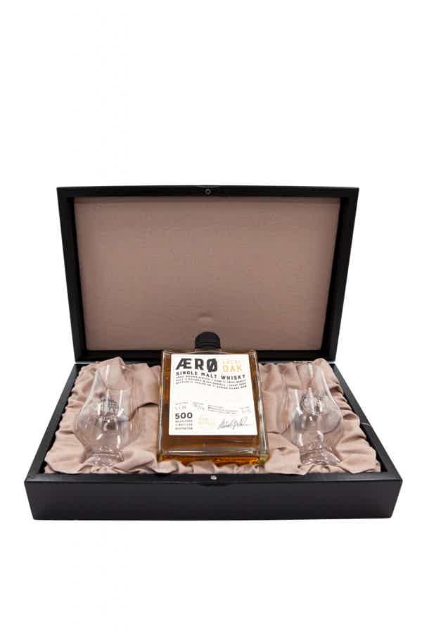 Local Oak Giftbox 2G: Local Oak, Gaveæske m/2 glas
