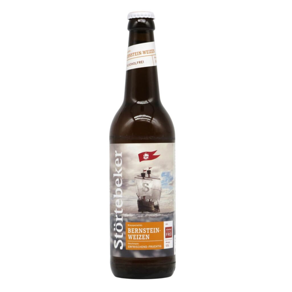 Störtebeker BIO Bernstein Weizen alkoholfrei 0,5l 0.5% 0.5L, Beer