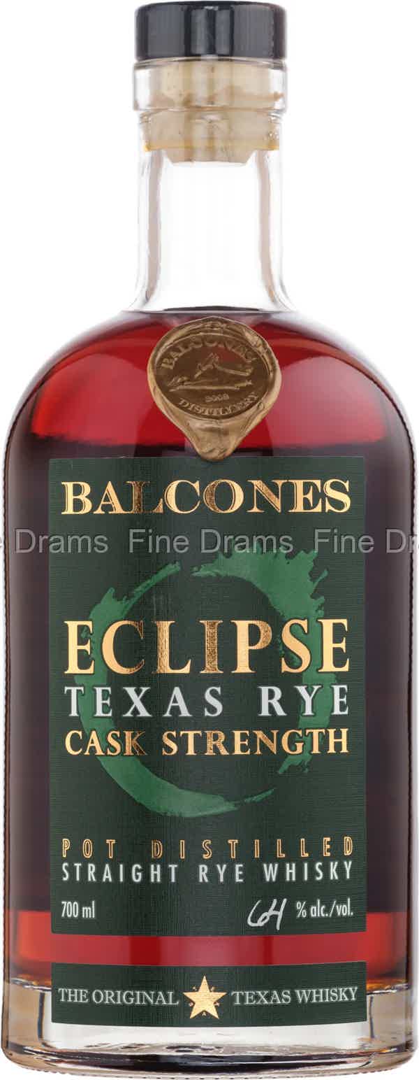 Balcones Rye Whisky 'Eclipse' Cask Strength 64.0% 0.7L, Spirits